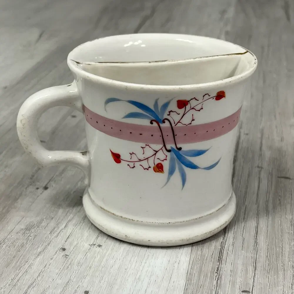 Excelsior Floral Jackolantern Porcelain Shaving Mug Scuttle Cup